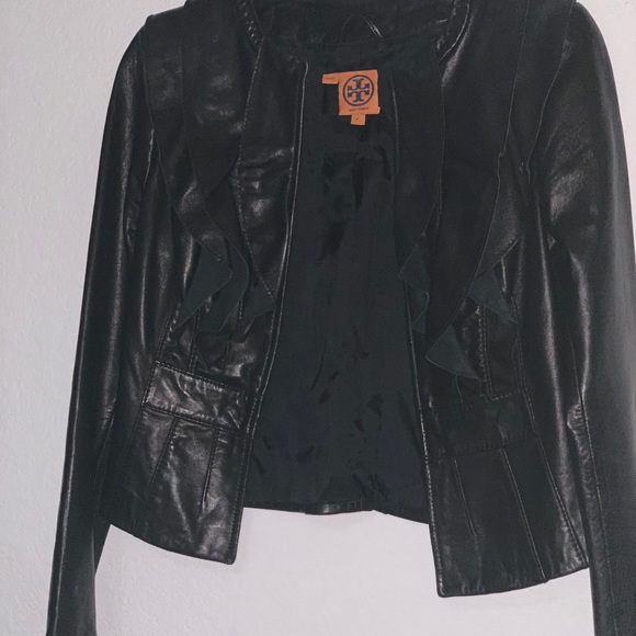 Tory Burch Black Leather Jacket - Picture 3 of 6